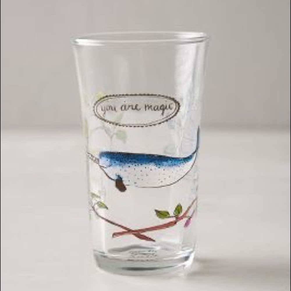 Anthropologie Narwhal Glass